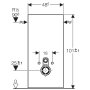 Geberit Monolith moduł sanitarny do WC wiszącego H101 szkło czarne/aluminium 131.022.SJ.1 zdj.2