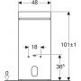 Geberit Monolith moduł sanitarny do bidetu szkło szary piasek/aluminium 131.030.JL.5 zdj.2