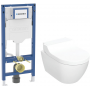 Zestaw Geberit AquaClean Tuma Comfort toaleta myjąca wisząca ze stelażem podtynkowym biała (146.290.11.1, 111.320.00.6) zdj.1