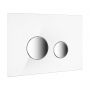 Oltens Lule przycisk spłukujący do WC szklany biały/chrom 57201010 zdj.1