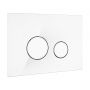 Oltens Lule przycisk spłukujący do WC szklany biały/chrom/biały 57201000 zdj.1