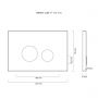 Oltens Lule przycisk spłukujący do WC szklany biały/chrom/biały 57201000 zdj.2