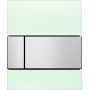 Tece Square przycisk spłukujący do pisuaru szkło zielone / stal 9.242.804 zdj.1