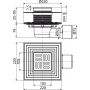 Alca kratka ściekowa 10,5x10,5 cm stal nierdzewna APV3344 zdj.2