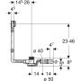 Geberit Uniflex zestaw odpływowo-przelewowy do wanien standard chrom błyszczący PushControl 150.750.21.6 zdj.2