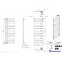 Instal Projekt Nameless grzejnik łazienkowy drabinkowy 118,6x40 cm grafit NAM-40/120C12 zdj.2