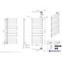 Instal Projekt Nameless grzejnik łazienkowy drabinkowy 118,6x50 cm grafit NAM-50/120C12 zdj.2