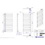 Instal Projekt Nameless grzejnik łazienkowy black strukture NAM-50/120C75 zdj.2