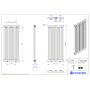 Instal Projekt Tubus 2 grzejnik pokojowy 150x66,7 cm biały TUB2-150/14D50 zdj.2