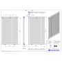 Instal Projekt Tubus 2 grzejnik pokojowy 180x107,7 cm podłączenie dolne biały TUB2-180/23D50L zdj.2