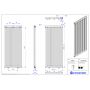 Instal Projekt Tubus 2 grzejnik pokojowy 200x84.9 cm biały TUB2-200/18V zdj.2