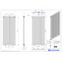 Instal Projekt Tubus 2 grzejnik 200x89,5 cm podłączenie D50 środkowe biały TUB2-200/19D50 zdj.3
