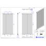 Instal Projekt Tubus 2 grzejnik pokojowy 200x98,6 cm biały TUB2-200/21V zdj.2