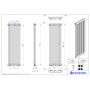 Instal Projekt Tubus 3 grzejnik pokojowy 200x62,2 cm podłączenie boczne biały TUB3-200/13 zdj.2