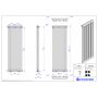 Instal Projekt Tubus 3 grzejnik pokojowy 200x66,7 cm podłączenie boczne biały TUB3-200/14 zdj.2