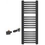 Zestaw Instal Projekt Retto grzejnik łazienkowy 107,2x41,2 cm z zestawem termostatycznym Z17 prawym grafit (RET40110C12, 606400001C12) zdj.1