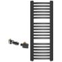 Zestaw Instal Projekt Retto grzejnik łazienkowy 107,2x41,2 cm z zestawem termostatycznym Z17 lewym grafit (RET40110C12, 606400002C12) zdj.1