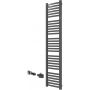 Zestaw Instal Projekt Retto grzejnik łazienkowy drabinkowy 180x412 cm z zestawem termostatycznym Z17 lewym grafit (RET40180C12, 606400002C12) zdj.1
