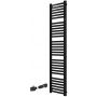 Zestaw Instal Projekt Retto grzejnik łazienkowy drabinkowy 180x41,2 cm z zestawem termostatycznym Z17 prawym czarny (RET40180C31, 606400001C31) zdj.1