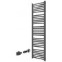 Zestaw Instal Projekt Retto grzejnik łazienkowy drabinkowy 180x54 cm  z zestawem termostatycznym Z17 prawym grafit (RET50180C12, 606400001C12) zdj.1