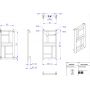 Instal Projekt Mondrian grzejnik łazienkowy 83,2x40 cm czarny mat MON-40/80D50C31 zdj.2