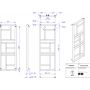 Instal Projekt Mondrian grzejnik łazienkowy 144x50 cm czarny mat MON-50/140D50C31 zdj.2