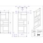 Instal Projekt Mondrian grzejnik łazienkowy 144x60 cm czarny mat MON-60/140D50C31 zdj.2
