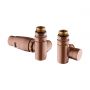 Oltens Varmare Ventil zestaw termostatyczny grzejnikowy z trójnikiem prawy miedź szczotkowana 55914610 zdj.1