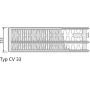 Purmo Ventil Compact grzejnik płytowy 40x260 cm podłączenie dolne biały CV33 400x2600 zdj.2
