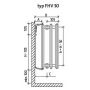 Purmo Plan Ventil Hygiene grzejnik płytowy 50x120 cm podłączenie dolne biały FHV30 500x1200 zdj.3