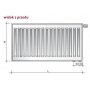 Purmo Ventil Hygiene grzejnik płytowy z podłączeniem dolnym HV20x900x400 zdj.2