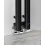 Sapho Pilon grzejnik łazienkowy dekoracyjny 180x12,2 cm czarny mat IZ124T zdj.5