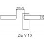 Terma Zip V wieszak punktowy 10 mm chrom WRWZIP009KCRO zdj.2