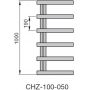 Zehnder Chime grzejnik łazienkowy drabinkowy 100x50 cm brąz CHZ-100-050-N213 zdj.2