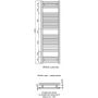 Zehnder Aura grzejnik łazienkowy drabinkowy 146,9x50 cm czarny PBN-150-050-9205 zdj.2