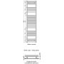 Zehnder Aura grzejnik łazienkowy drabinkowy 185,6x50 cm czarny PBN-180-050-9205 zdj.2