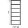 Zehnder Pera grzejnik łazienkowy drabinkowy 120x50 cm brąz PER-120-050-N213 zdj.2