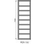 Zehnder Pera grzejnik łazienkowy drabinkowy 150x50 cm brąz PER-150-050-N213 zdj.2