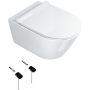 Zestaw Catalano New Zero miska WC wisząca Newflush z deską wolnoopadającą i zestawem montażowym biały (1VSZ50R00, 5SCSTP000, 5KFST00) zdj.1