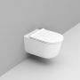 Zestaw Ceramica Dolomite Mayka miska WC wisząca bez kołnierza z deską wolnoopadającą białą (D482501, S483301) zdj.1