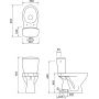 Cersanit Mito Kaskada kompakt WC stojący z deską sedesową biały K100-207 zdj.2