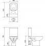 Cersanit Colour New zestaw WC kompakt bez kołnierza CleanOn z deską wolnoopadającą biały K103-027 zdj.2