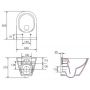 Zestaw Cersanit City Oval CleanOn miska WC wisząca z deską wolnoopadającą i stelaż podtynkowy Oltens Triberg Torne 5w1 z przyciskiem spłukującym chrom błyszczący (K35025, K980146, 58300100) zdj.3
