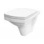 Cersanit Easy miska WC CleanOn wisząca bez kołnierza z deską wolnoopadającą biała K701-144 zdj.1