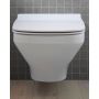 Zestaw Duravit DuraStyle miska WC Rimless wisząca z deską wolnoopadającą biała i stelaż podtynkowy DuraSystem (45510900A1, WD1001000000) zdj.7