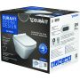 Zestaw Duravit Durastyle Compact miska WC wisząca RImless z deską wolnoopadającą biała i stelaż podtynkowy DuraSystem (45710900A1, WD1001000000) zdj.4