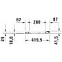 Zestaw Duravit DuraSystem stelaż podtynkowy z przyciskiem spłukującym czarny mat i miską WC Rimless D-Neo z deską wolnoopadającą (WD1011000000, WD5001031000, 45770900A1) zdj.18