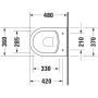 Duravit Bento Starck Box miska WC z deską wolnoopadającą wisząca bez kołnierza biały mat 45920990A1 zdj.4