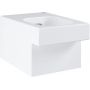Zestaw Grohe Cube Ceramic miska WC wisząca bez kołnierza PureGuard z deską sedesową wolnoopadającą biały (3924500H, 39488000) zdj.2