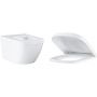 Zestaw Grohe Euro Ceramic miska WC wisząca bez kołnierza PureGuard z deską wolnoopadającą biała (3932800H, 39330001) zdj.1